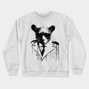 Ink-Clad Scholar: The Serious Mouse Crewneck Sweatshirt